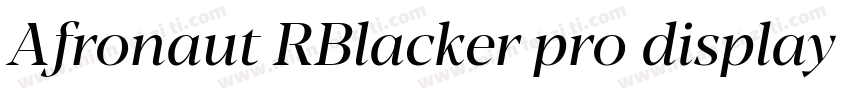 Afronaut RBlacker pro display conde字体转换